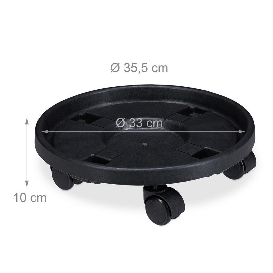 B2X Pflanzenroller Kunststoff Groß 2er Set  