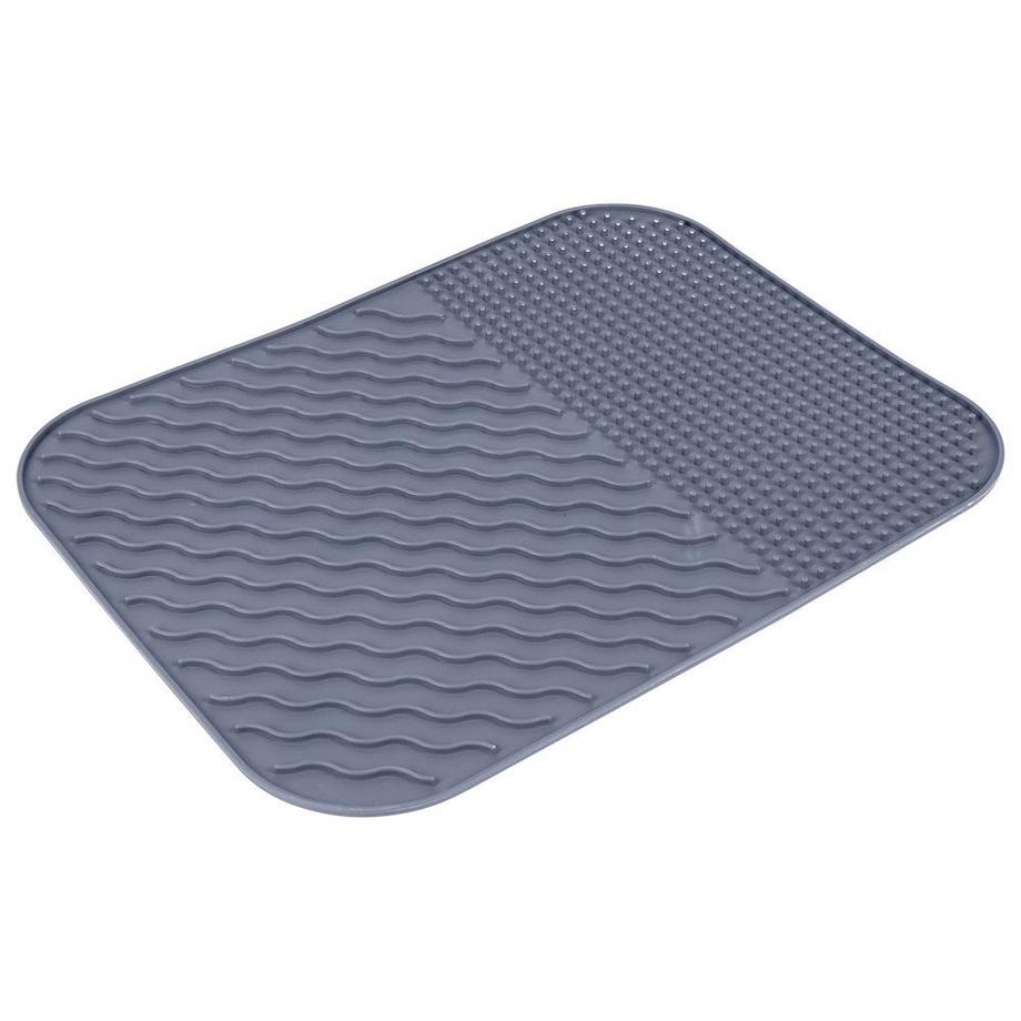 ALPINA  Tapis à vaisselle gris - égouttoir pour vaisselle, facile à nettoyer 