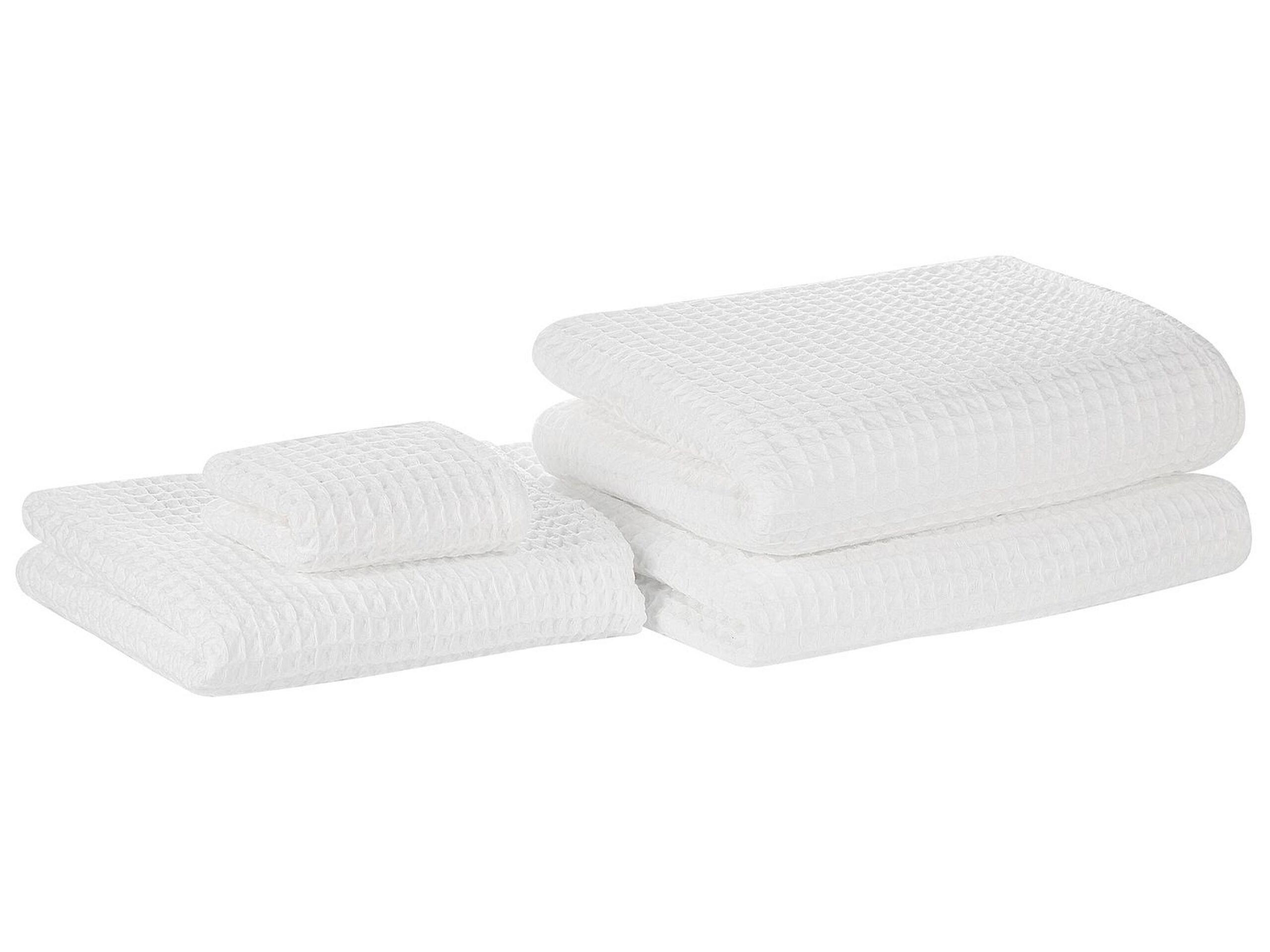 Beliani Set di 4 asciugamani en Cotone ATAI  