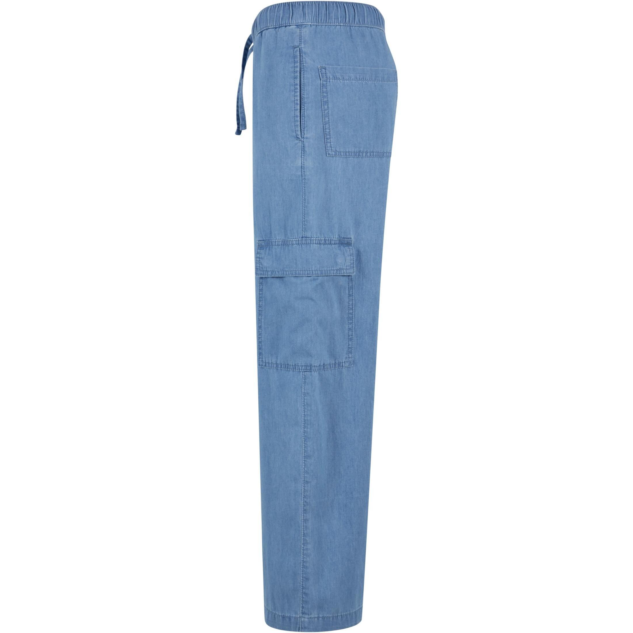 URBAN CLASSICS Pantaloni Cargo in Denim  