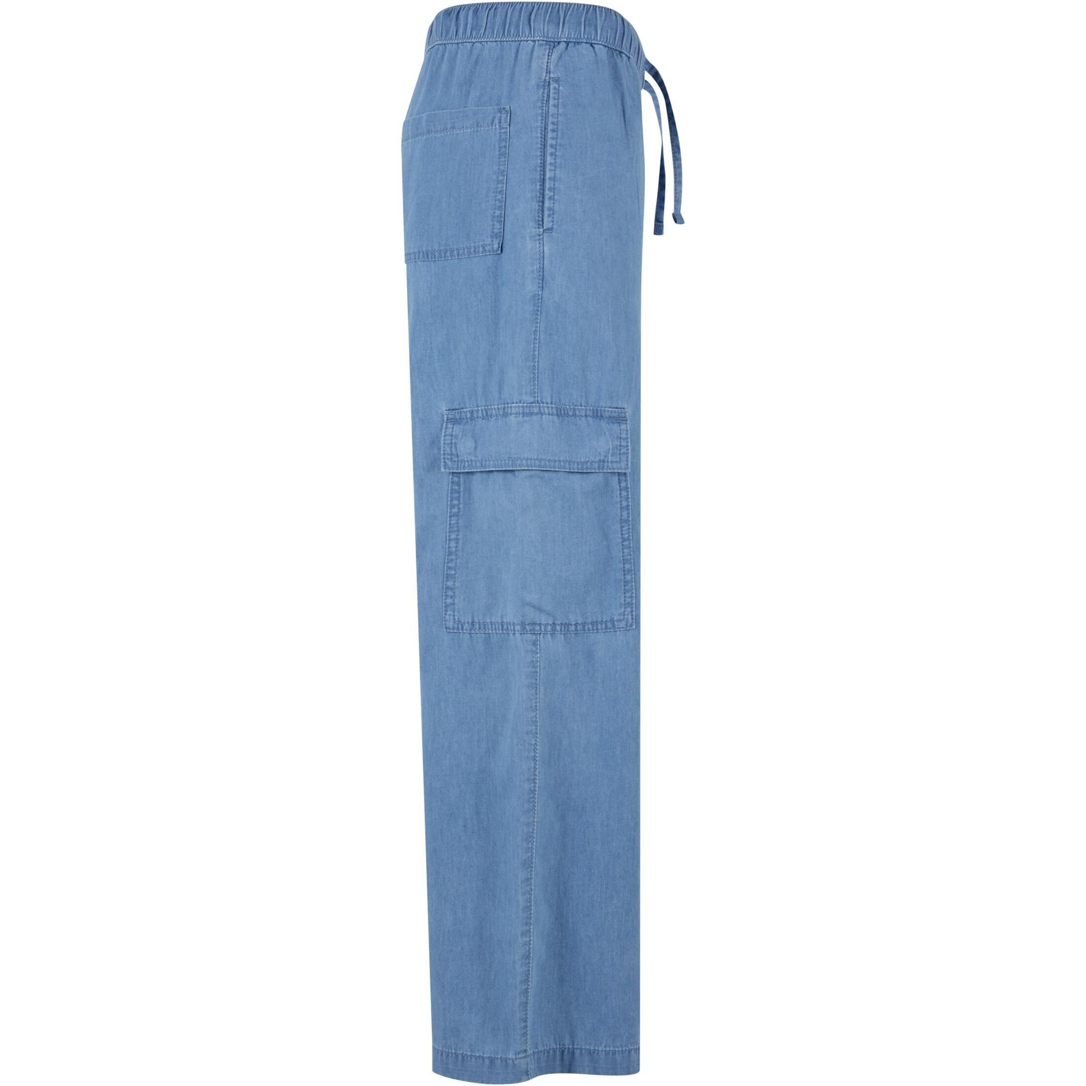 URBAN CLASSICS Pantaloni Cargo in Denim  