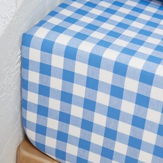 La Redoute Intérieurs Veldi Blau Fixleintuch  