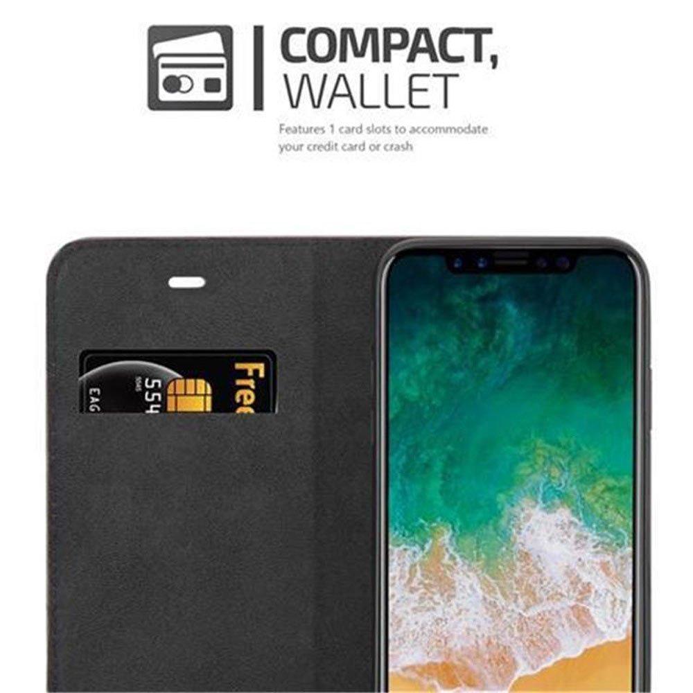 Cadorabo  Housse compatible avec Apple iPhone X / XS - Coque de protection avec fermeture magnétique, fonction de support et compartiment pour carte 