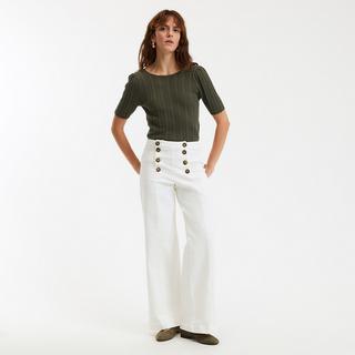 La Redoute Collections Jean large taille haute à pont  