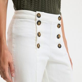 La Redoute Collections Jean large taille haute à pont  