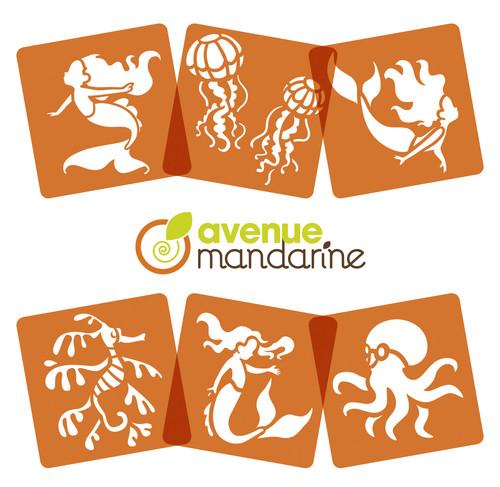 avenue mandarine  Avenue Mandarine PO010C stencil e lettering Arancione 