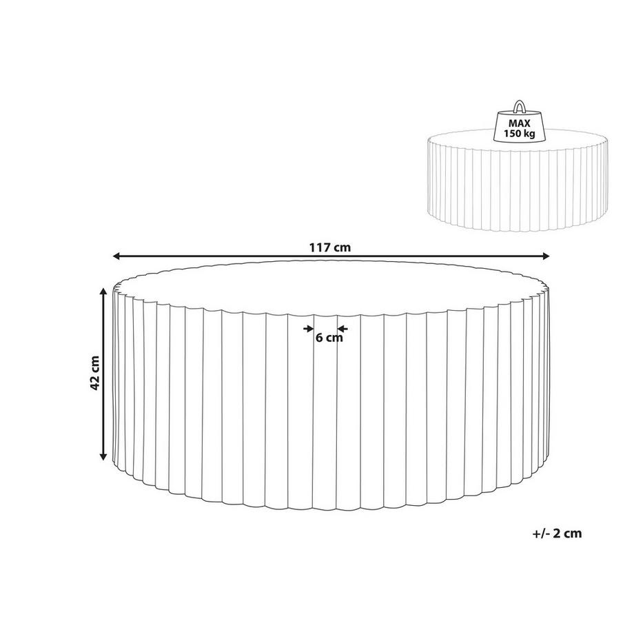 Beliani Table basse en Oxyde de magnésium  POZZA  