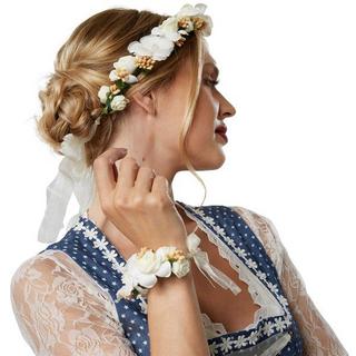 Tectake  Blumenkranz und Armreif Hochzeit 