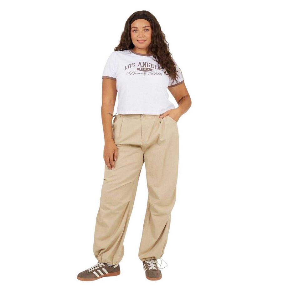 Brave Soul Pantaloni Cargo Plus con Chiusura a Bottone  