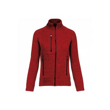 jacke mit reißverschluss, meliert,