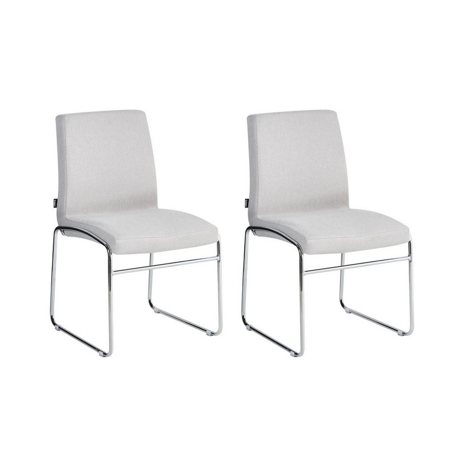 Lot de 2 chaises de salle à manger en Tissu  LECCO