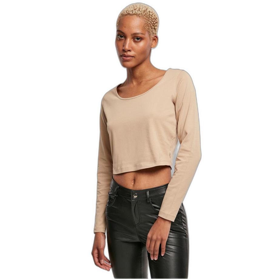 URBAN CLASSICS Organic Langarm Crop T-Shirt  