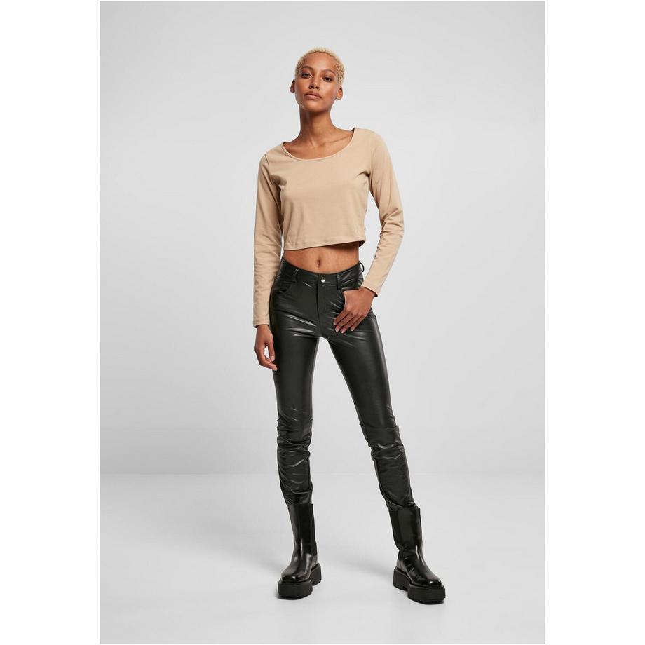 URBAN CLASSICS Organic Langarm Crop T-Shirt  