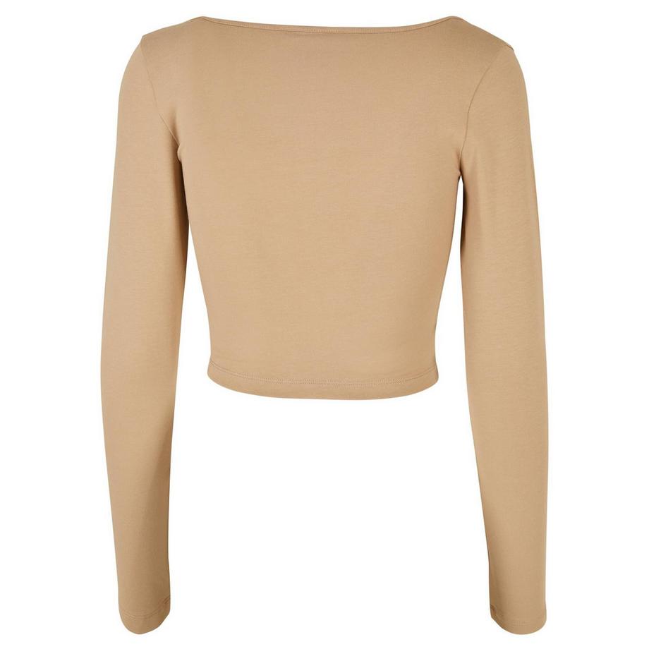 URBAN CLASSICS Organic Langarm Crop T-Shirt  