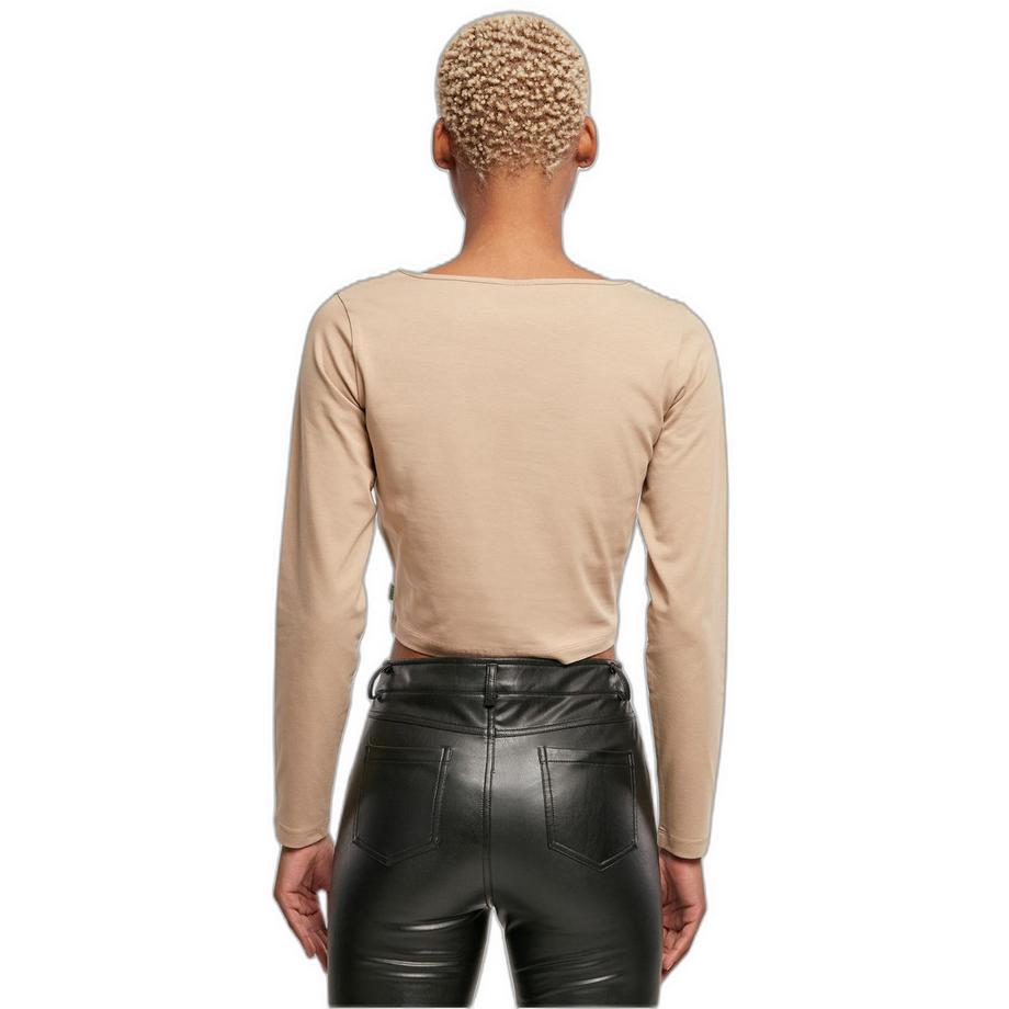 URBAN CLASSICS Organic Langarm Crop T-Shirt  