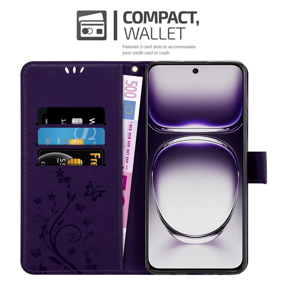 Cadorabo  Oppo Reno 12 Hülle mit Blumen Muster 