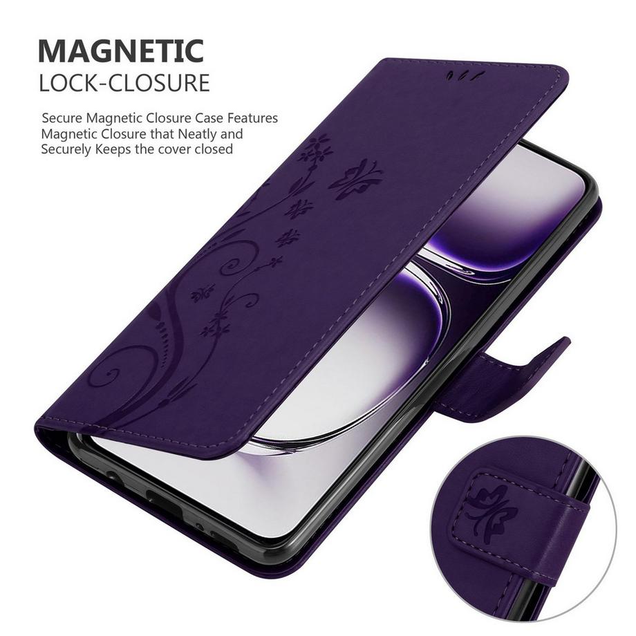 Cadorabo  Oppo Reno 12 Hülle mit Blumen Muster 