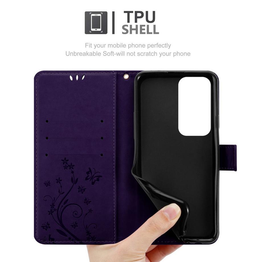 Cadorabo  Oppo Reno 12 Hülle mit Blumen Muster 