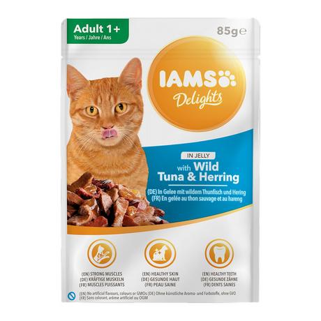 IAMS  Delights Adult Thunfisch und Hering - Multipack 