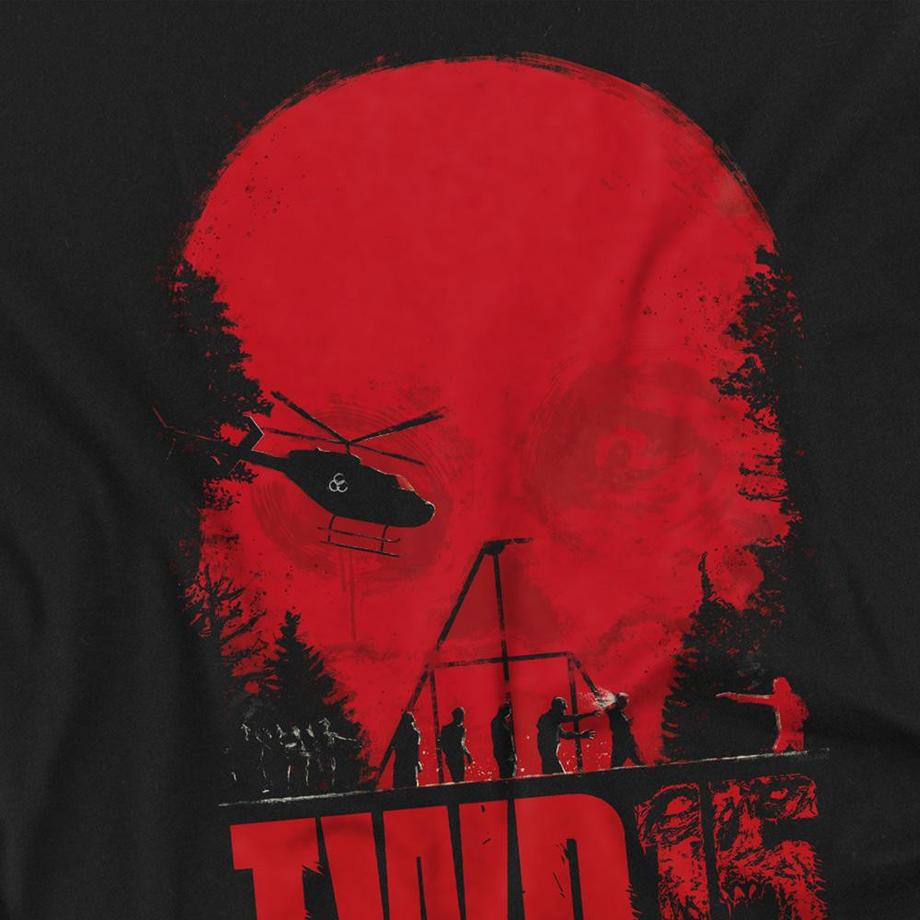 The Walking Dead Skull Fight Scene T-Shirt mit Rückendruck  