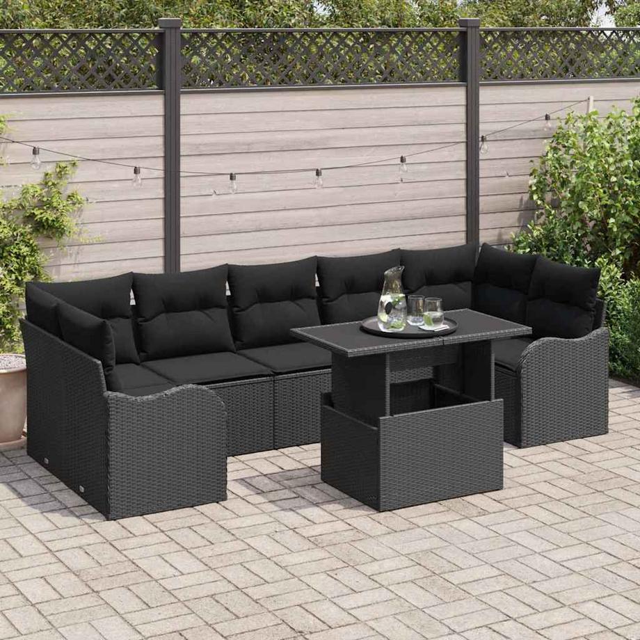 VidaXL Ensemble de meubles d'extérieur poly rattan  