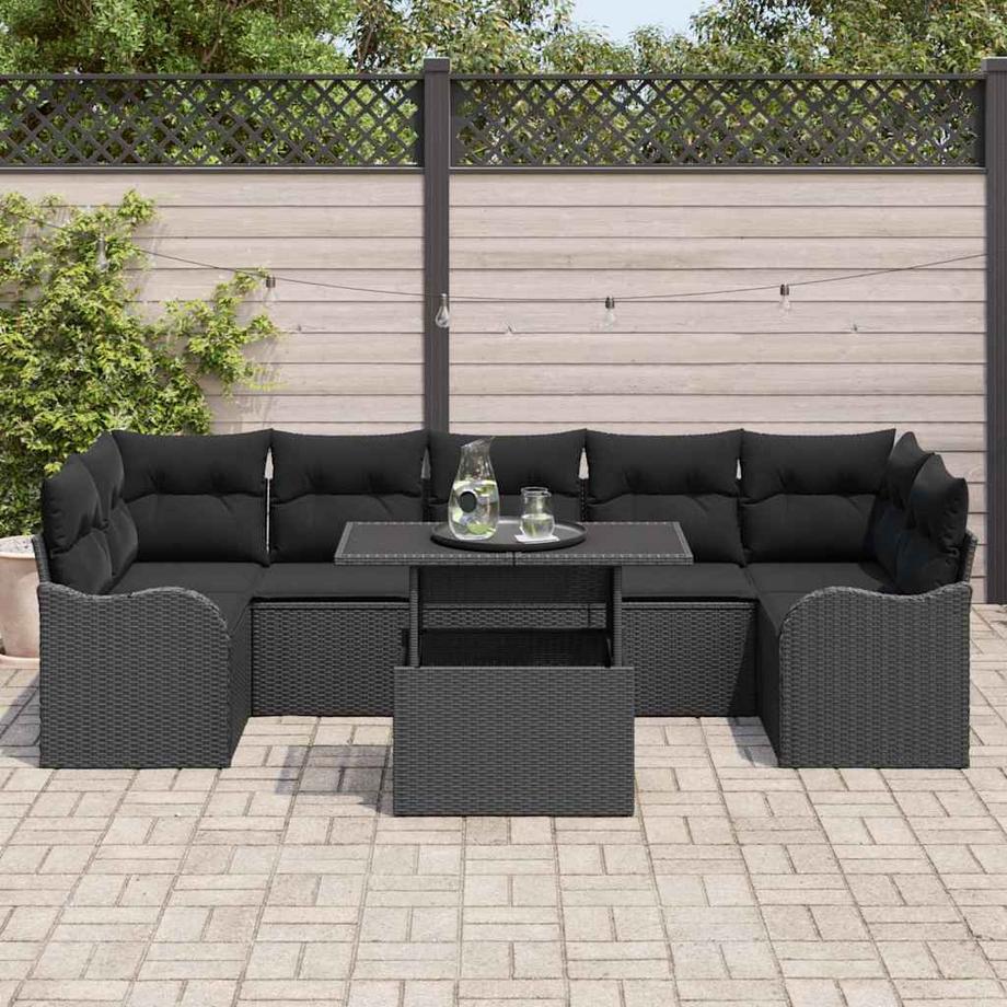 VidaXL Ensemble de meubles d'extérieur poly rattan  