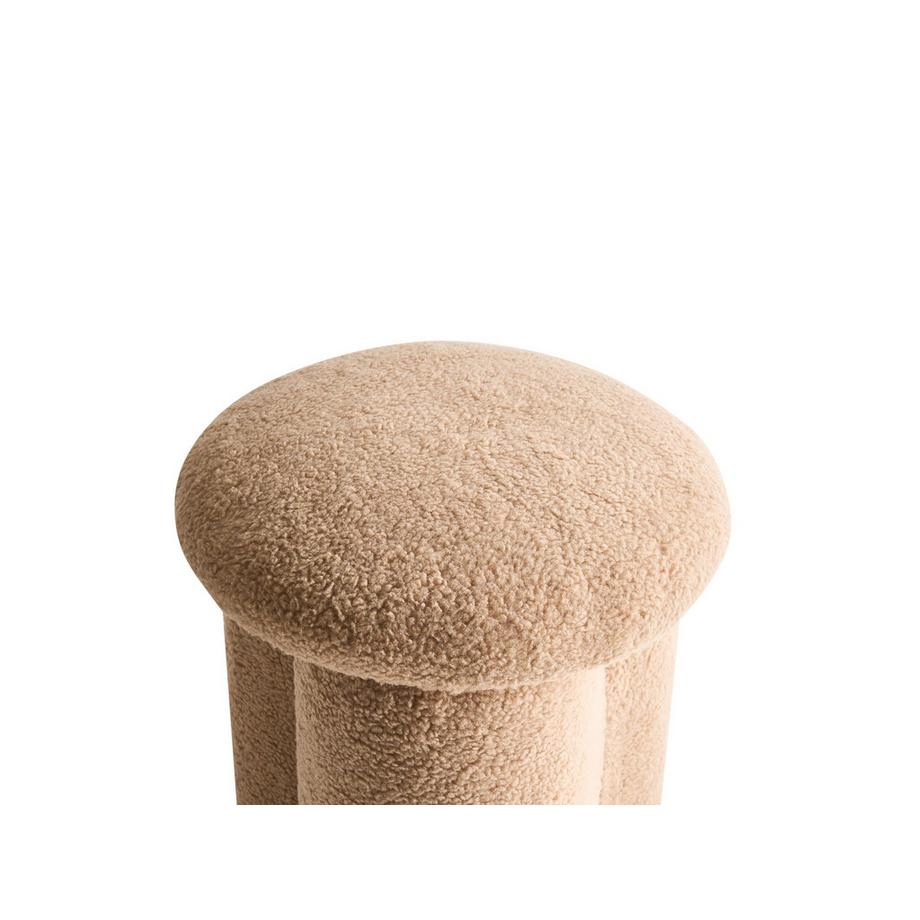 Beliani Pouf aus Bouclé Minimalistisch CARRINGTON  