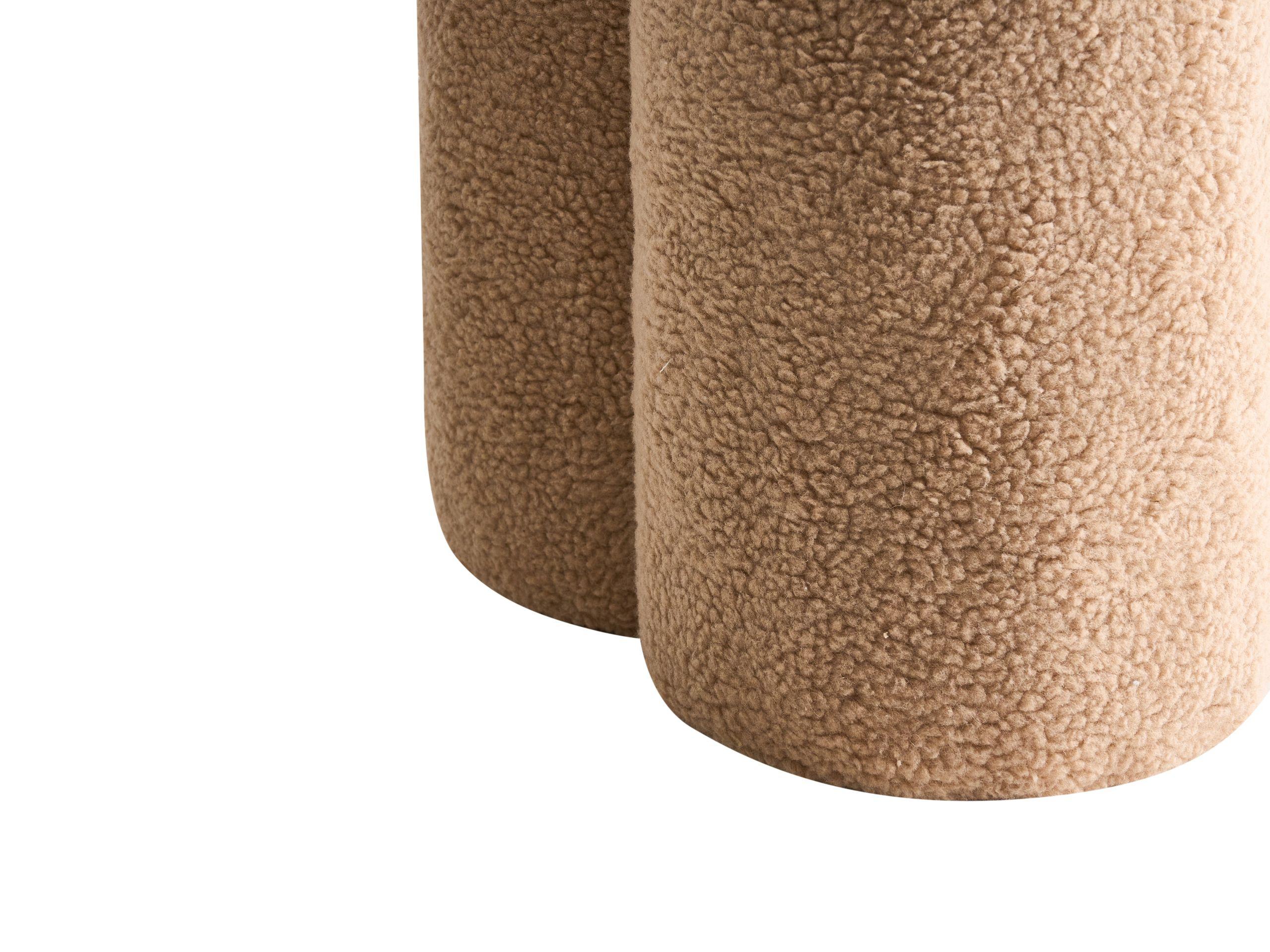 Beliani Pouf en Bouclé Minimaliste CARRINGTON  