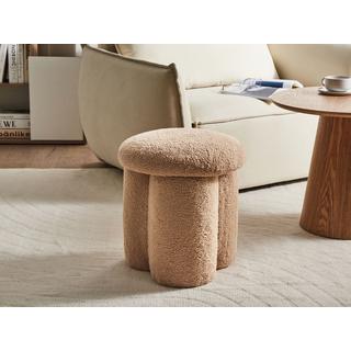 Beliani Pouf en Bouclé Minimaliste CARRINGTON  