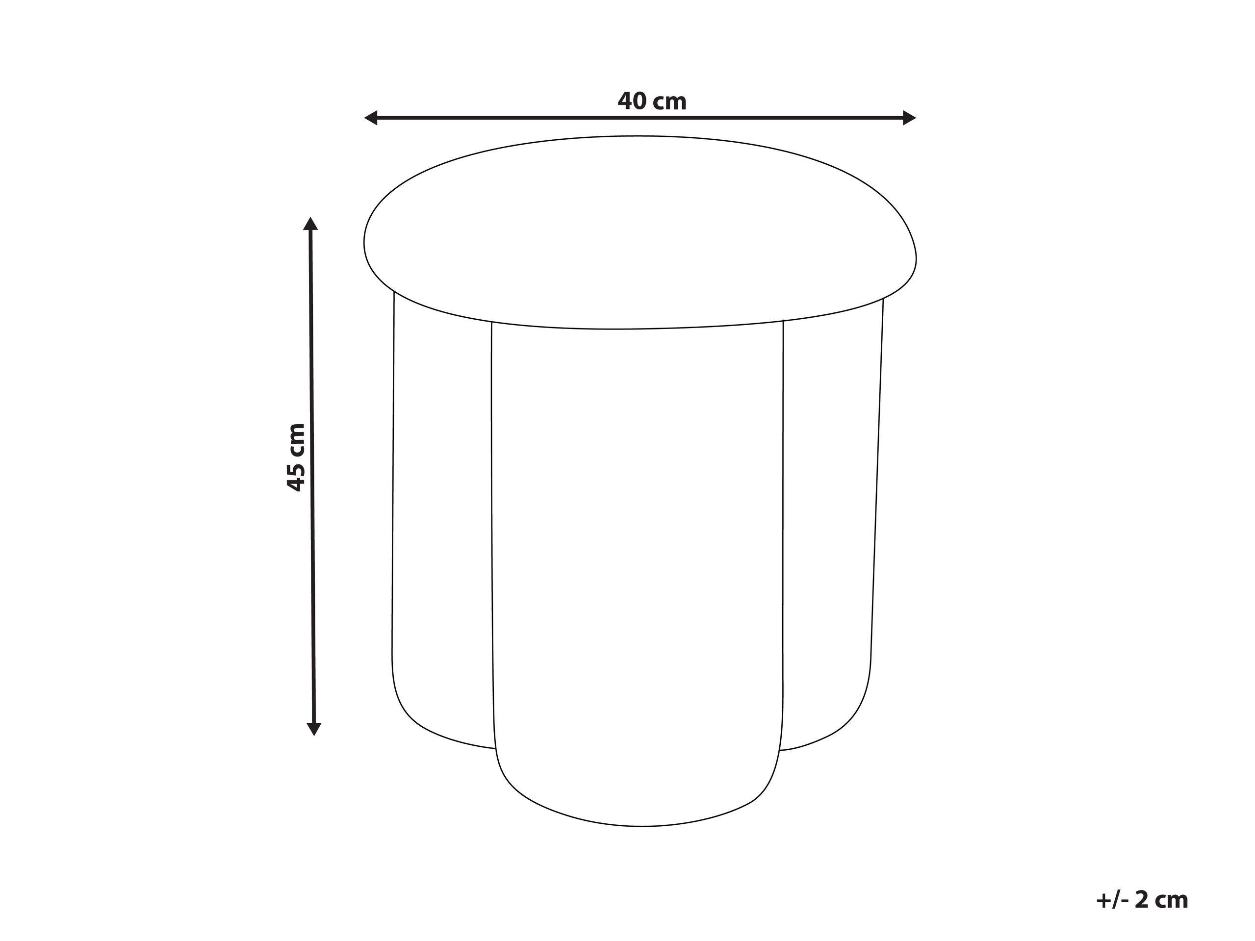 Beliani Pouf en Bouclé Minimaliste CARRINGTON  