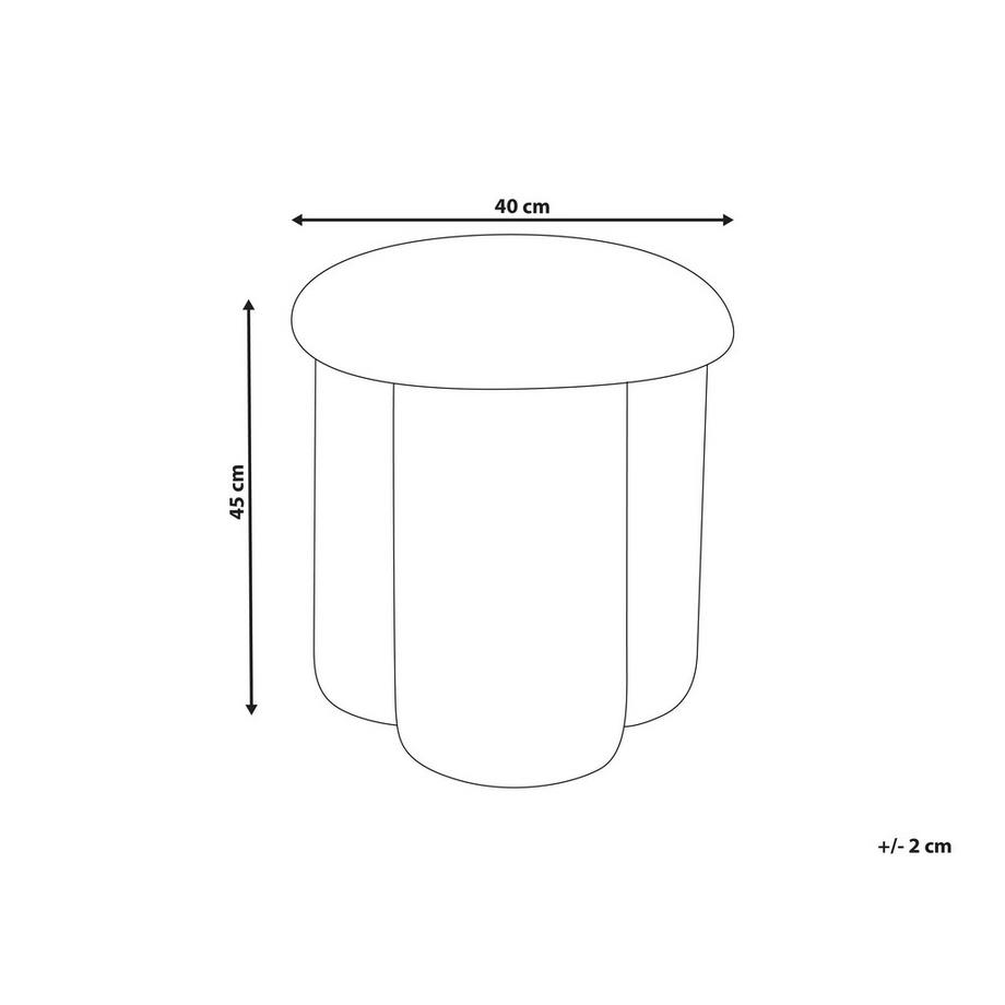 Beliani Pouf aus Bouclé Minimalistisch CARRINGTON  
