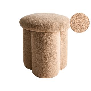 Beliani Pouf en Bouclé Minimaliste CARRINGTON  