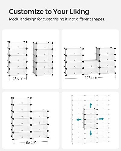 Calicosy Étagère à Chaussures 10 Compartiments Modulable - L43 cm  