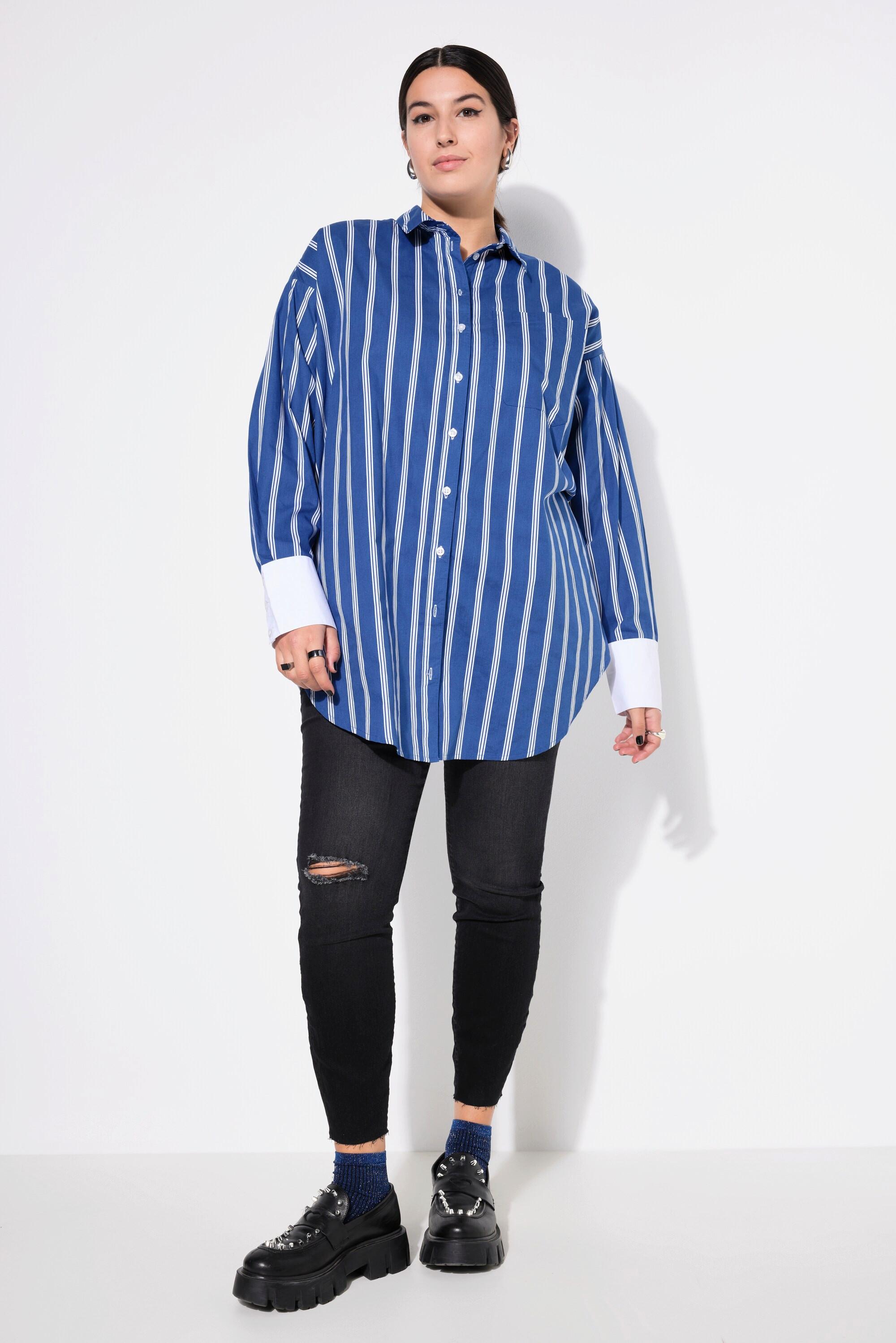 Studio Untold Camicia Lunga Oversize a Righe  