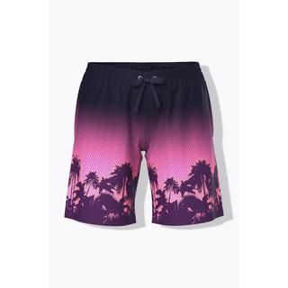 Ulla Popken Shorts Attivi Stampa Palme Mesh Gamba Larga  