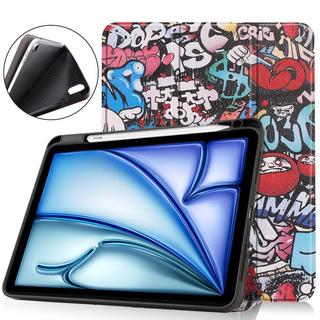 Cover-Discount  iPad Air 11 2024 - Smart Case Pencil Holder Motif 
