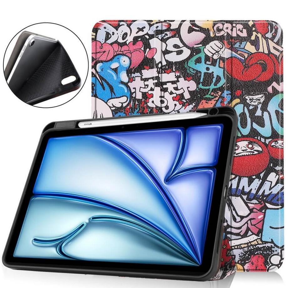 Cover-Discount  iPad Air 11 2024 -  Smart Case Pencil Holder motivo 