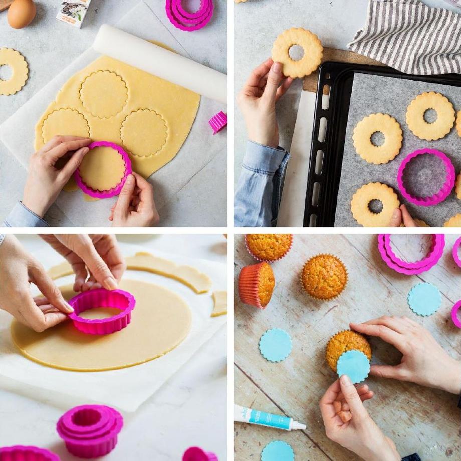 Decora Set emporte-pièce cercle ondulé 6 pièces  