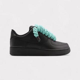 NIKE  Air Force 1 Black - Rope Lace Black 