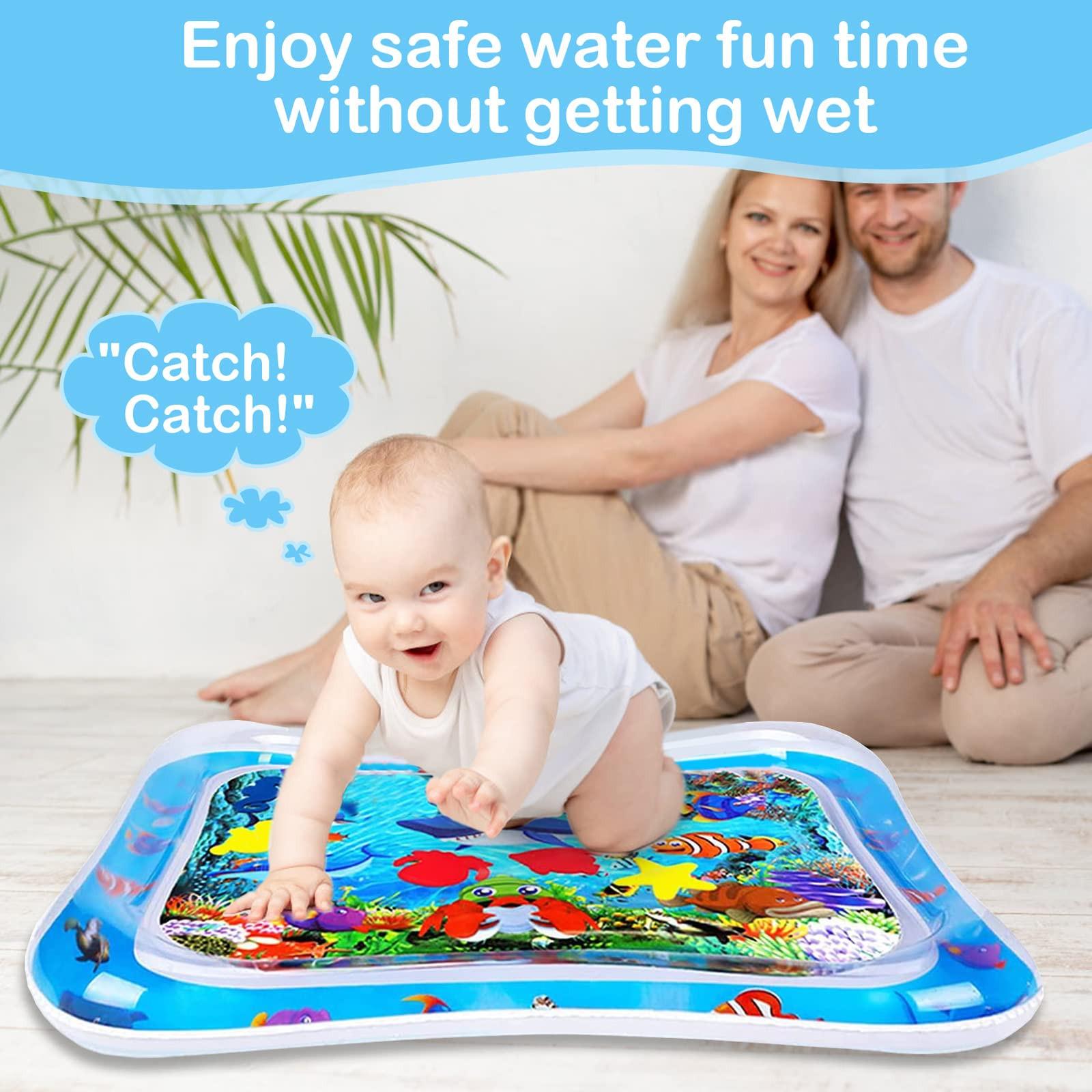 Activity-board  Wassermatte Baby, Wasser Spielmatte Spielzeug Baby Wasserkissen Aufblasbares Wasserspielzeug für Babys 