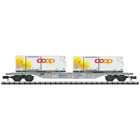 MiniTrix  N wagon porte-conteneurs pour denrées COOP de la SBB 