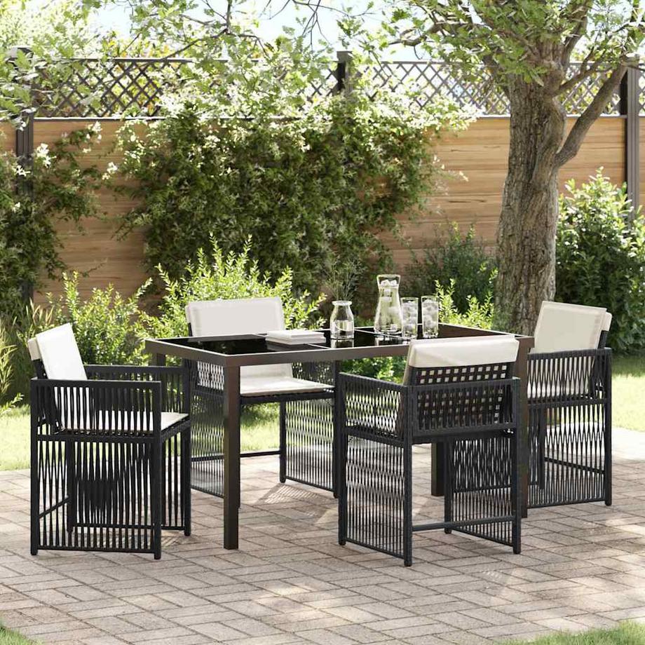 VidaXL Ensemble de salle à manger pour jardin poly rattan  