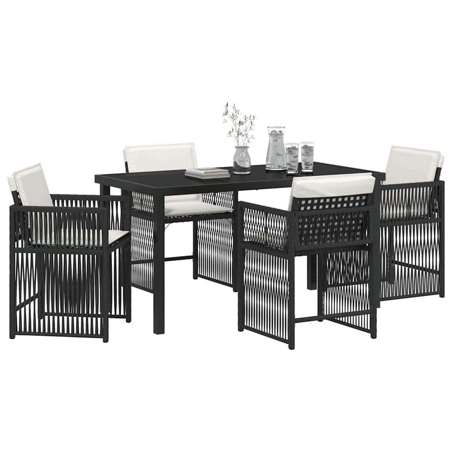 VidaXL Ensemble de salle à manger pour jardin poly rattan  