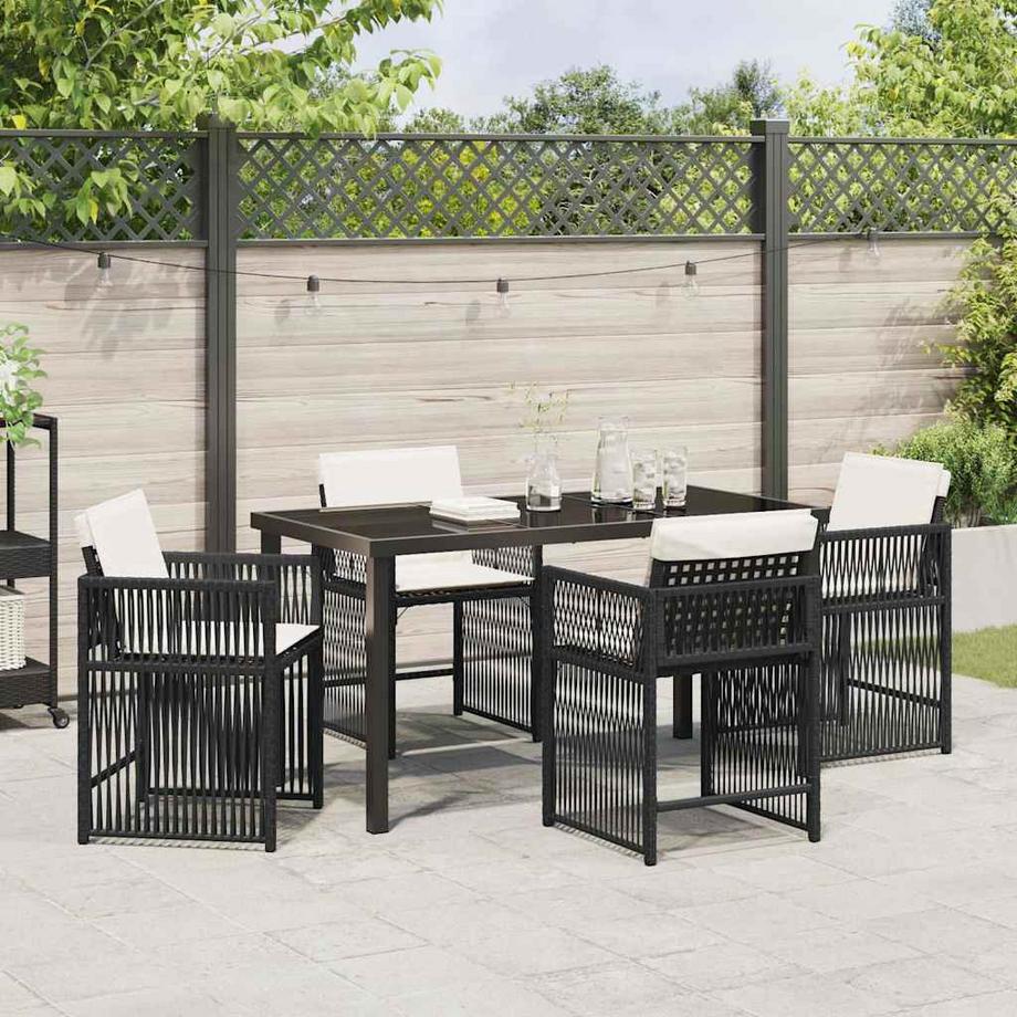 VidaXL Ensemble de salle à manger pour jardin poly rattan  