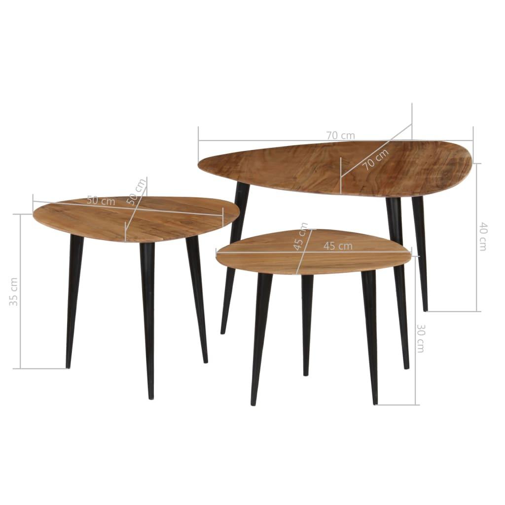 VidaXL Table basse bois d'acacia  