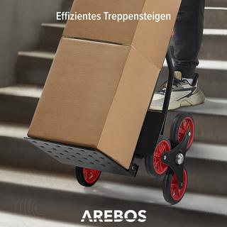 Arebos  Diable pour escaliers Diable de transport 150 kg pliable 