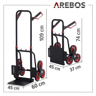 Arebos  Diable pour escaliers Diable de transport 150 kg pliable 