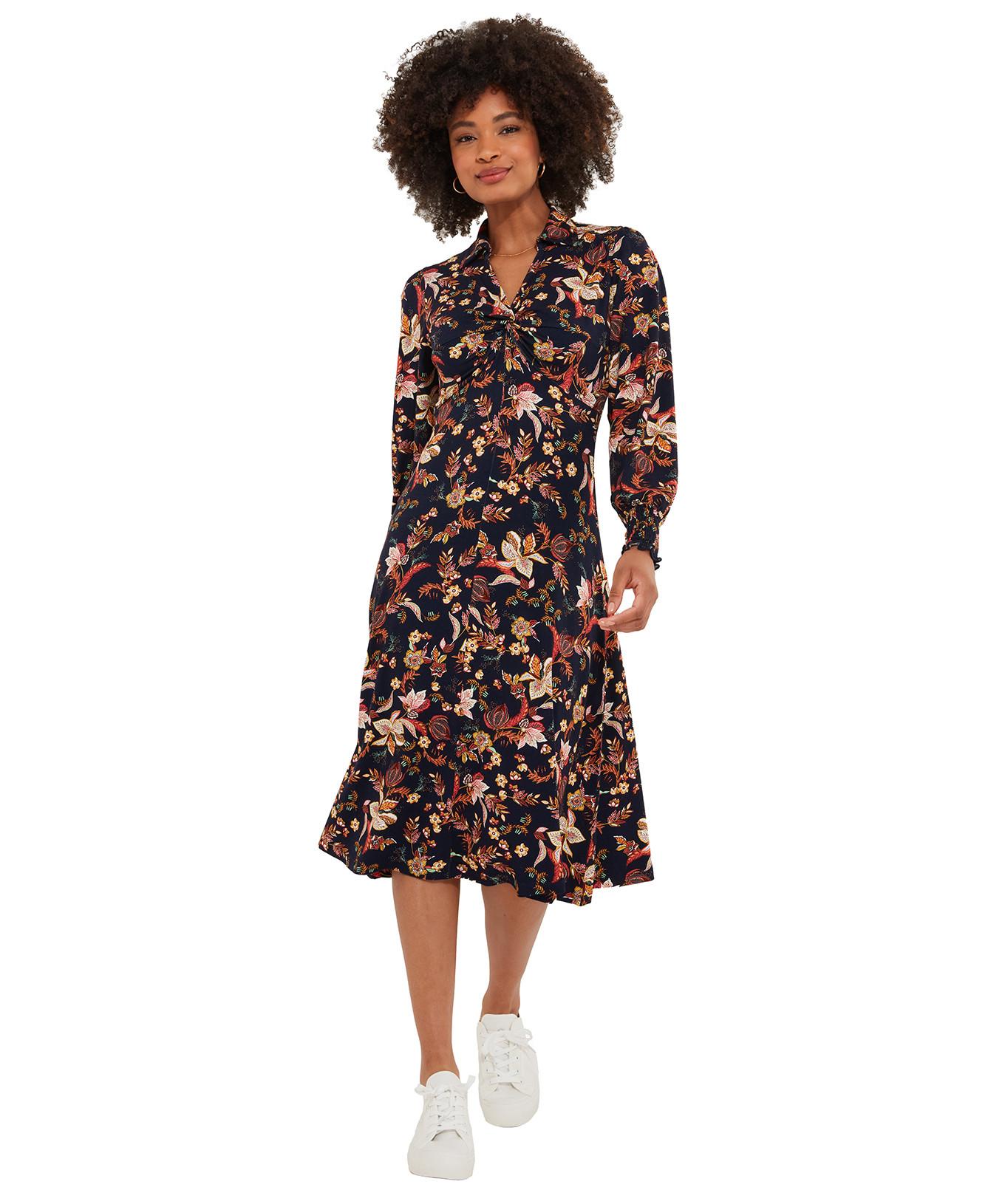 Joe Browns  Herbstliches Midikleid mit Blumenmuster und Rüschen 