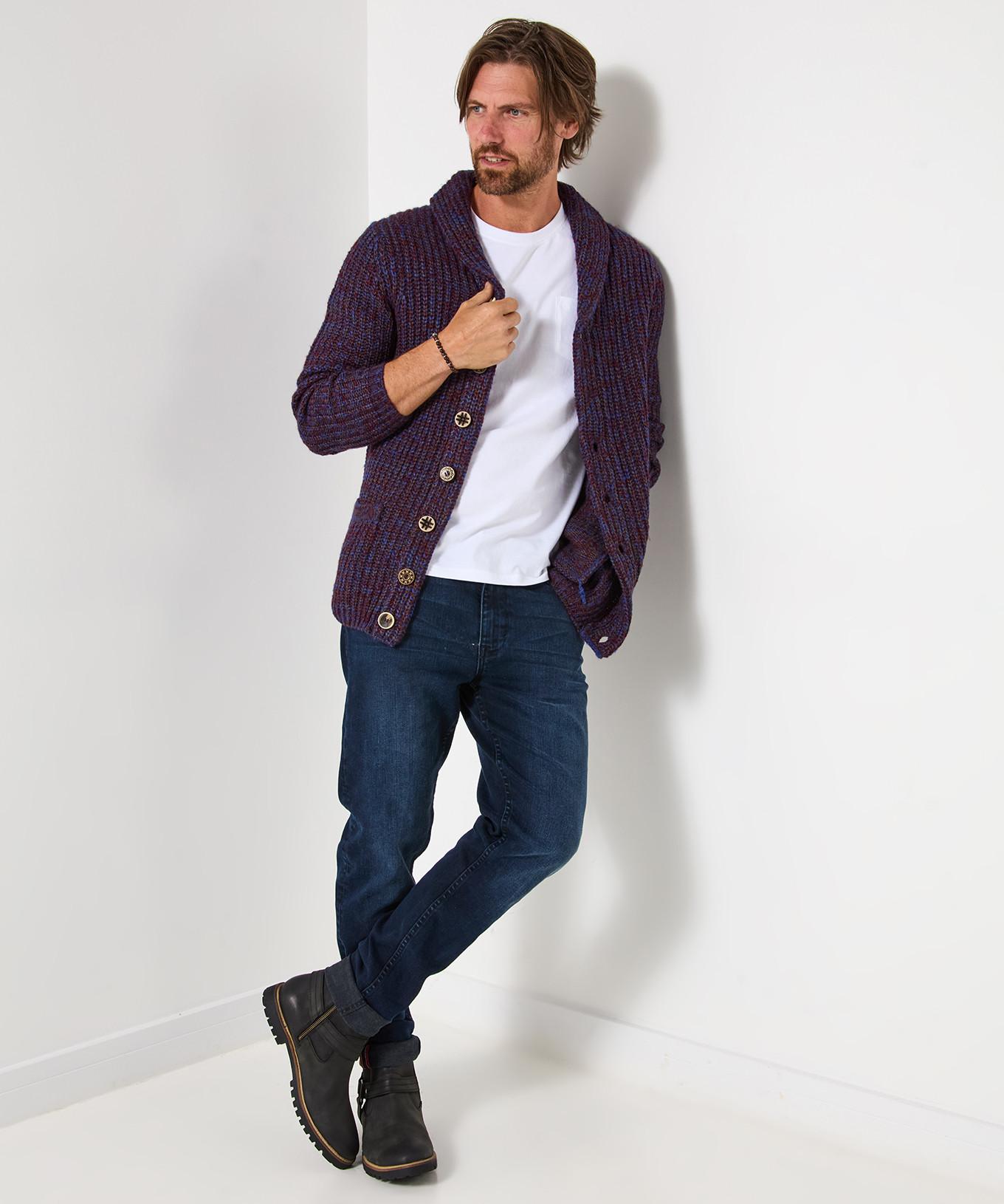 Joe Browns Stilvolle Strickjacke Schalkragen  