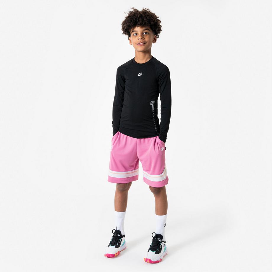 TARMAK  Intimo bambino maniche lunghe basket poliestere 